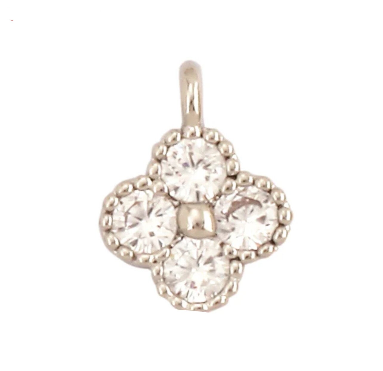 Zirkonia bedel flower zilver