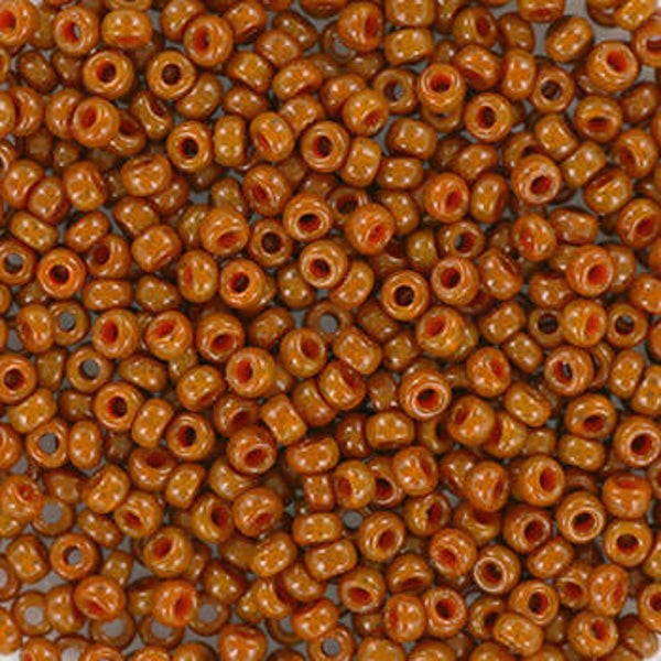 Miyuki seed beads 11/0 2mm opaque sienna 11-4459