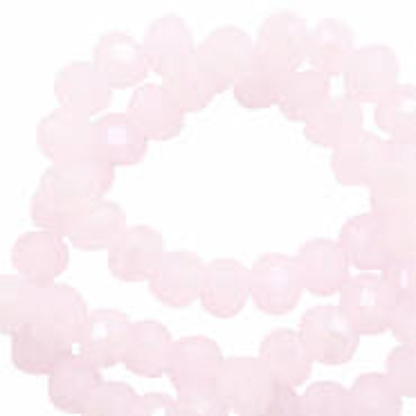 Facer kralen top quality disc 6x4mm Oleander-pink pearl shine coating
