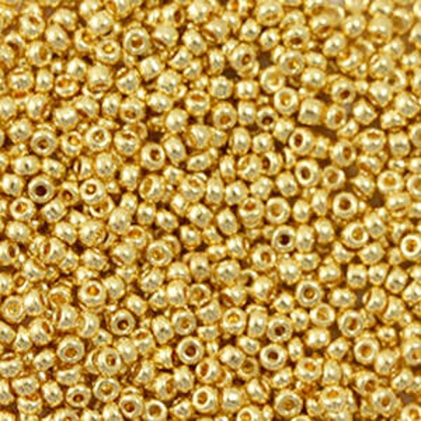 Miyuki 11/0 rocailles 24kt gold plated 11-191