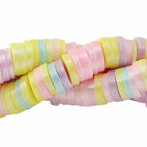 Katsuki kralen 4mm multicolour pink yellow-pearl shine coating