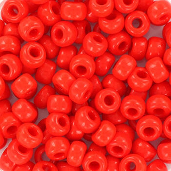 Miyuki rocailles 6/0 - opaque vermilion red 407