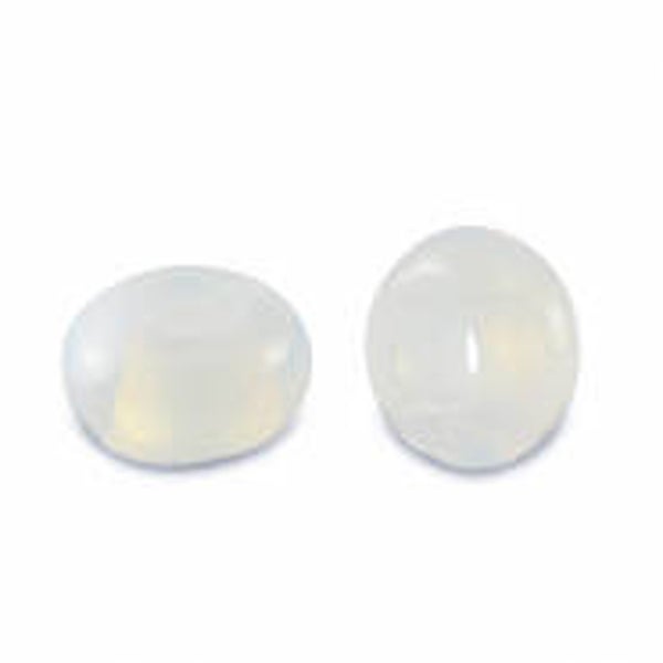 Rondellen natuursteen glas 14mm milky white crystal
