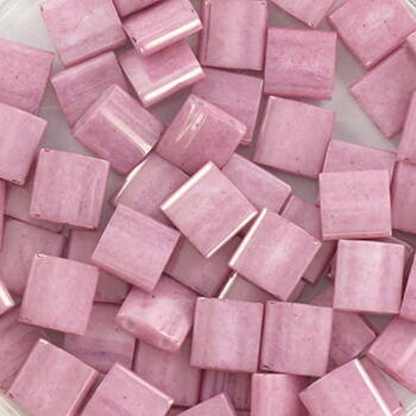 Miyuki tila 5x5mm opaque luster antique rose