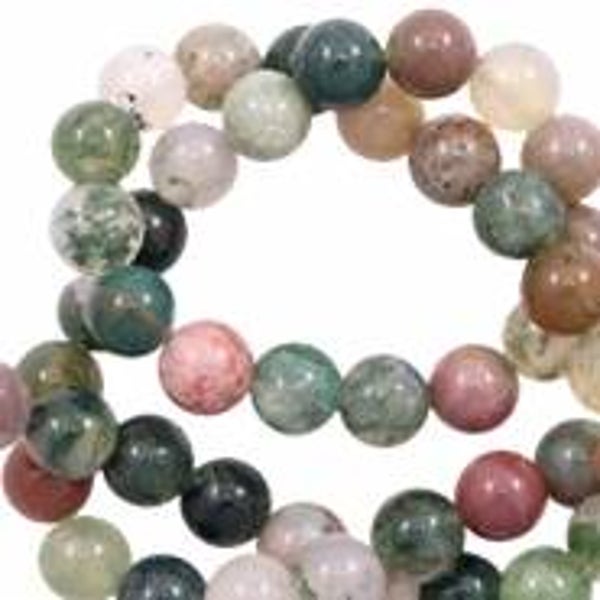 4mm natuursteen kralen chalcedoon en jaspis green mix