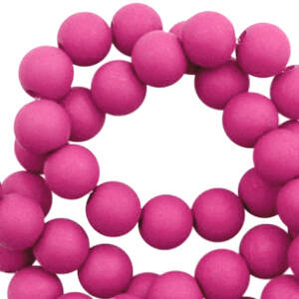 4mm Acrylkralen Fuchsia pink