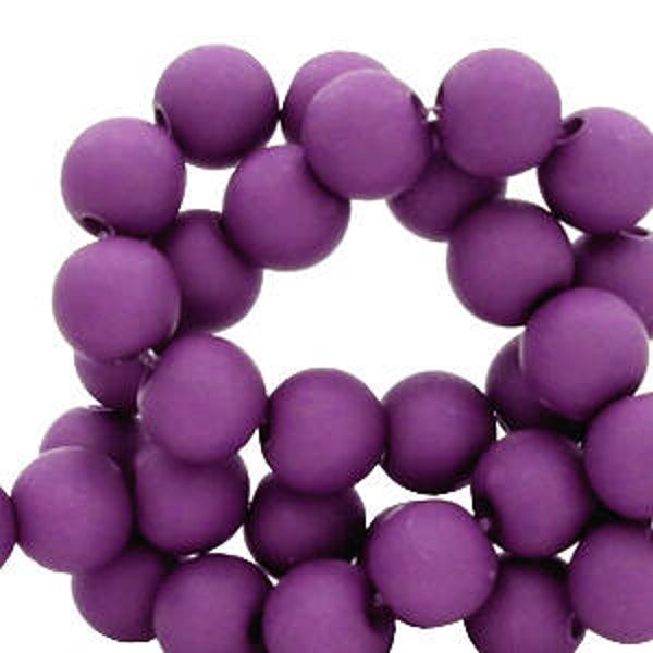 4mm Acrylkralen Dark cherry purple