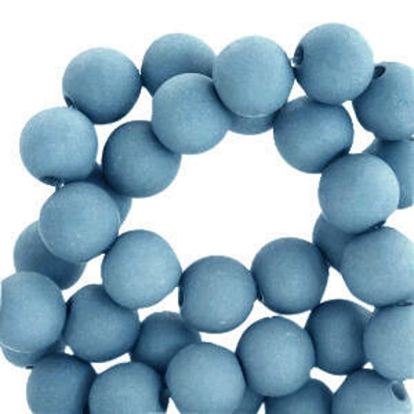 4mm Acrylkralen Glacier blue