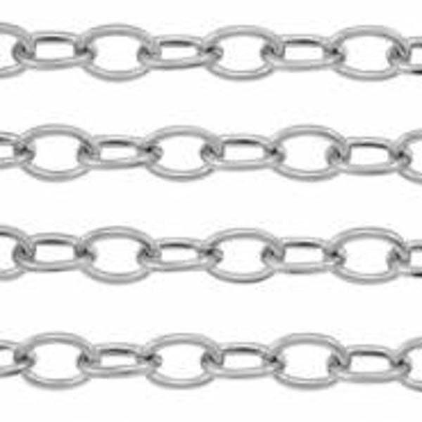 Jasseron stainless steel ankerketting zilver