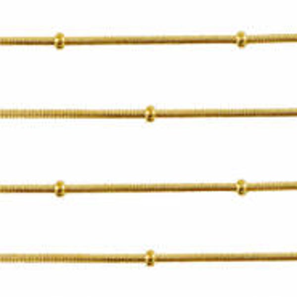 Stainless steel jasseron snake chain balletjes goud