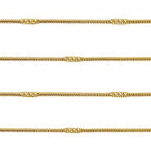 Stainless steel jasseron goud 1,3mm wave