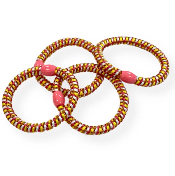 Elastiek roze multicolor