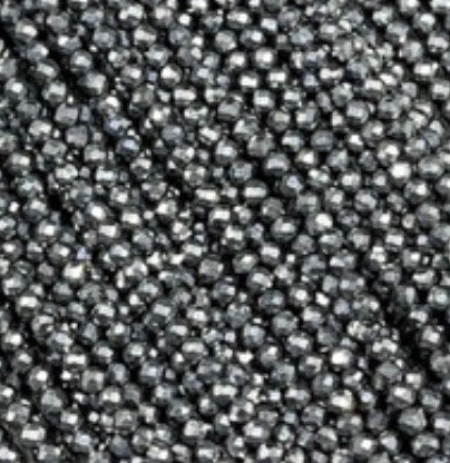 Natuursteen kralen 2mm pyriet.