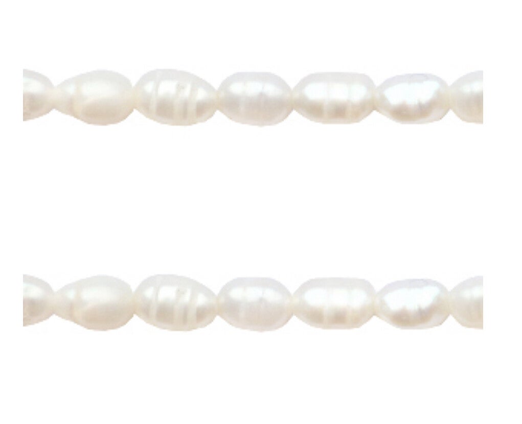 Zoetwater parels Rice 4 - 5 mm White