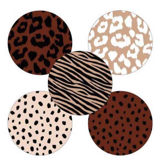Sticker Wildlife 5 assorti 40mm