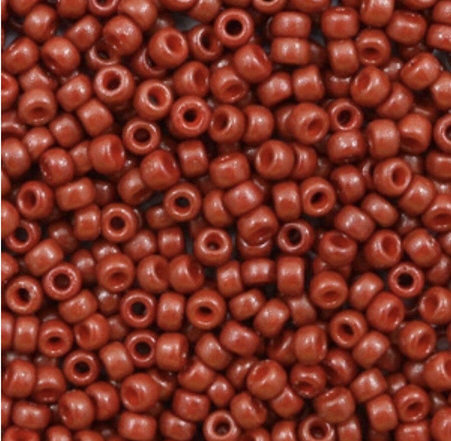 Miyuki 8/0 Duracoat opaque Maroon red.8-4470