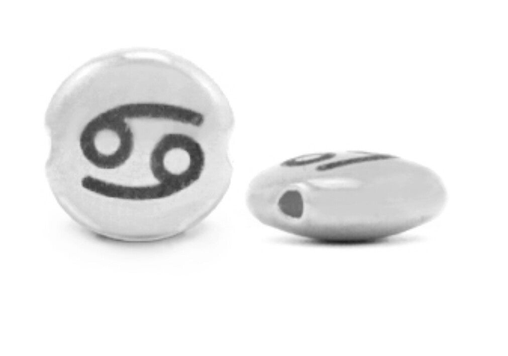 DQ metaal kraal kreeft Zilver 7mm