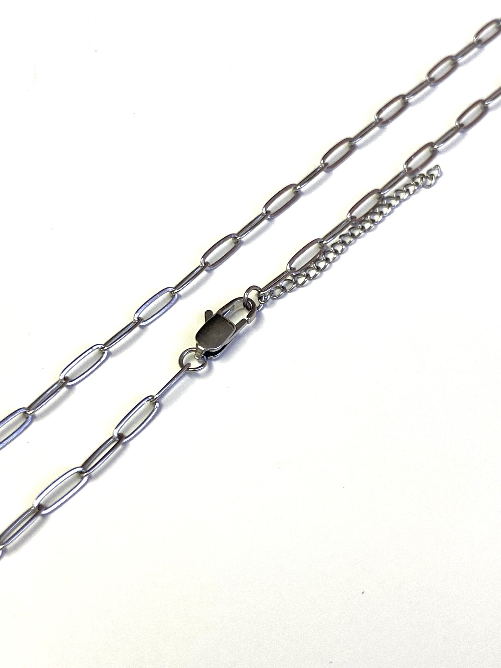 Stainless steel ketting zilver