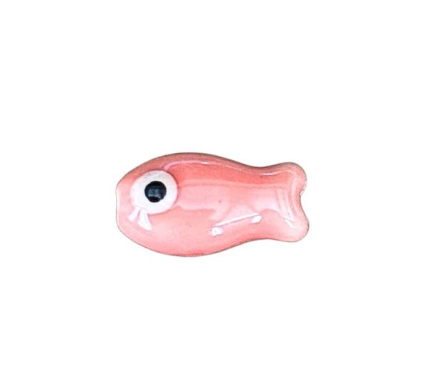Keramiek kraal vis Roze