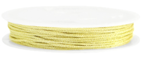 gevlochten macreme draad 1 mm yellow gold metallic