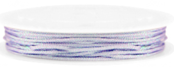 gevlochten macramé draad 1 mm lilac purple metallic