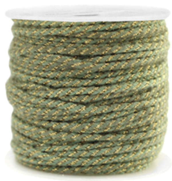 gevlochten macramé draad 1.5 mm gold-meadow