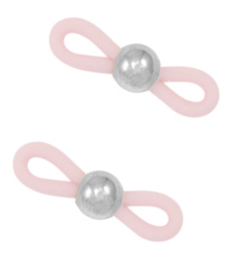 Brillen koord eindje ball pink-Silver