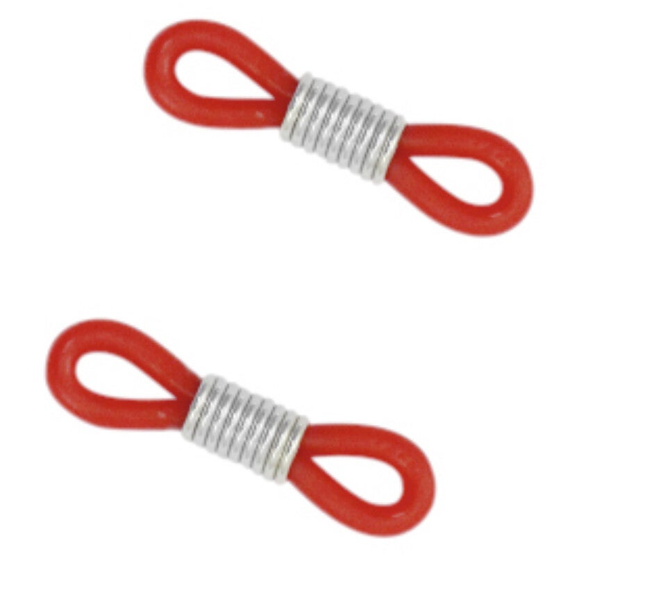 Brillenkoord eindje red-silver