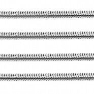 Stainless steel  (RVS)  Jasseron Snake  3.2mm Zilver