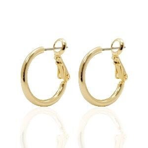 DQ creolen 18 mm gold plated
