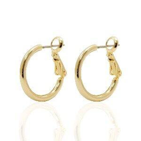 DQ creolen 18 mm gold plated