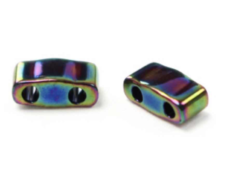 Miyuki kralen 5x2,3mm half tila metallic iris variegated blue