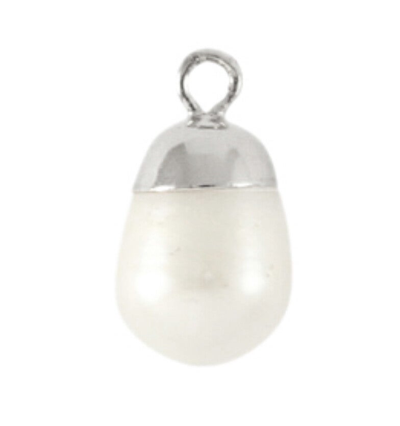 Zoetwater Parel Nugget Hanger Zilver