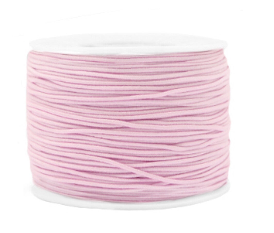 Gekleurd elastisch draad 1,2mm Pink