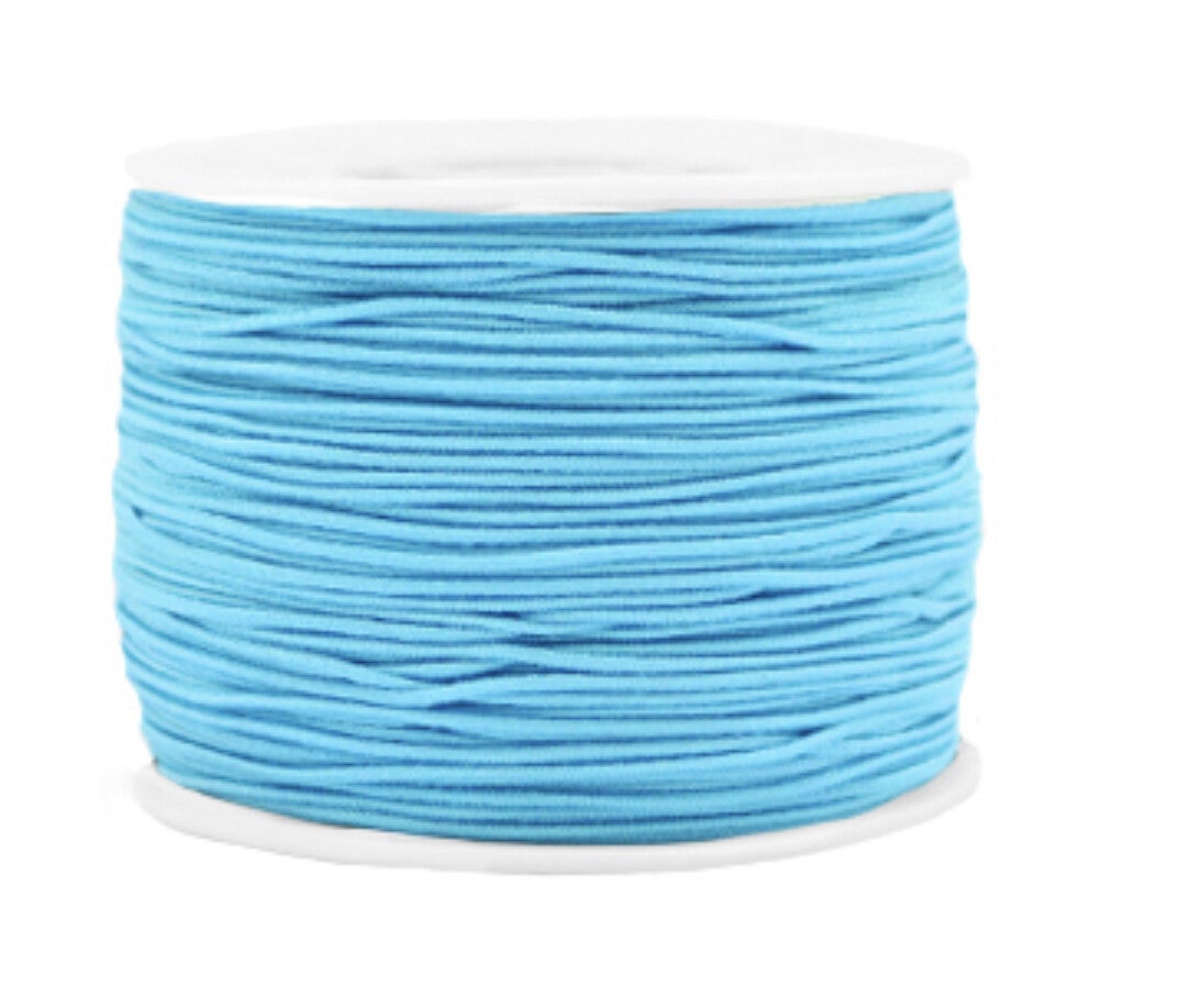 Gekleurd elastisch draad 1,2mm Light blue 