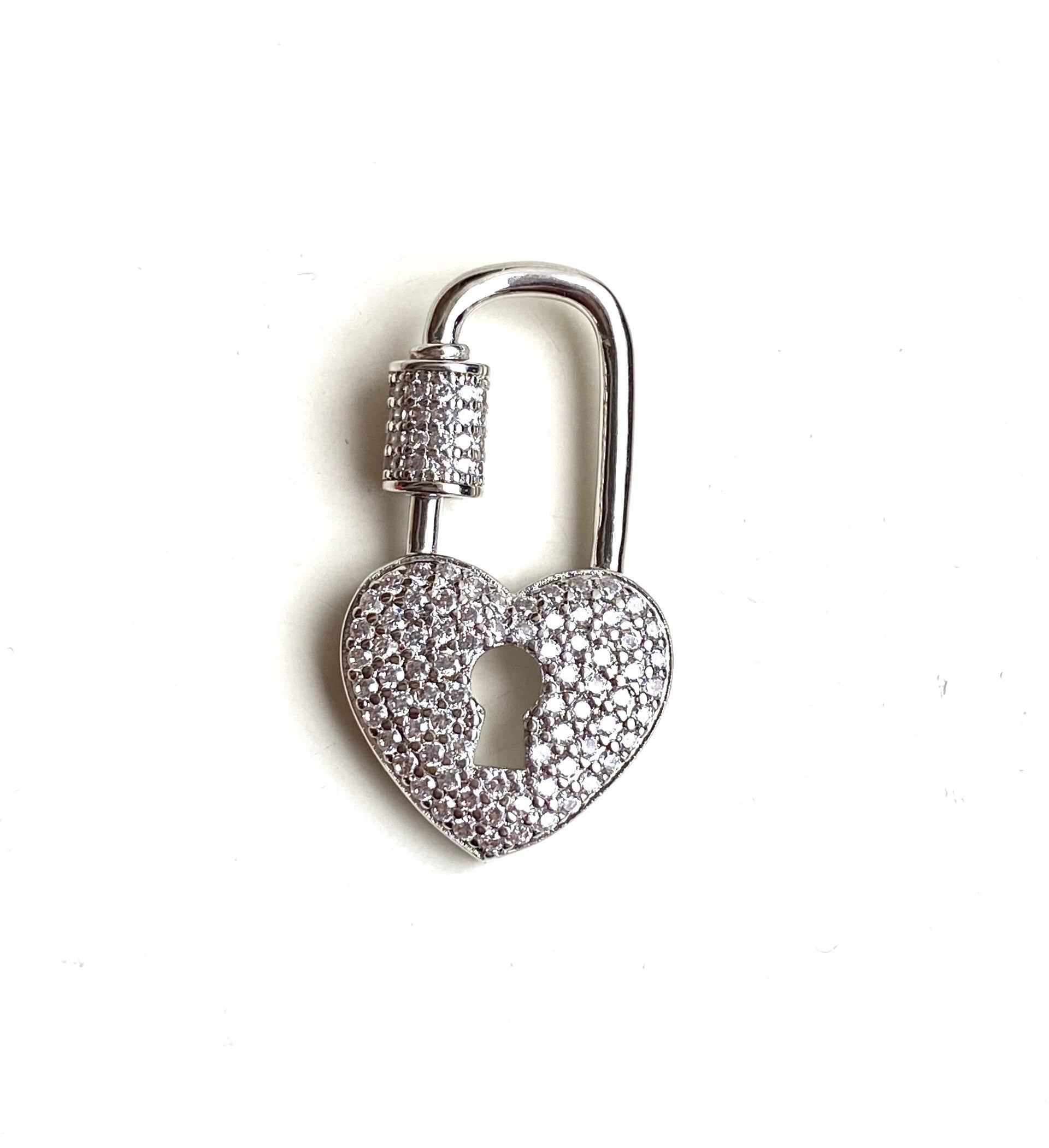Zirkonia Heart lock zilver