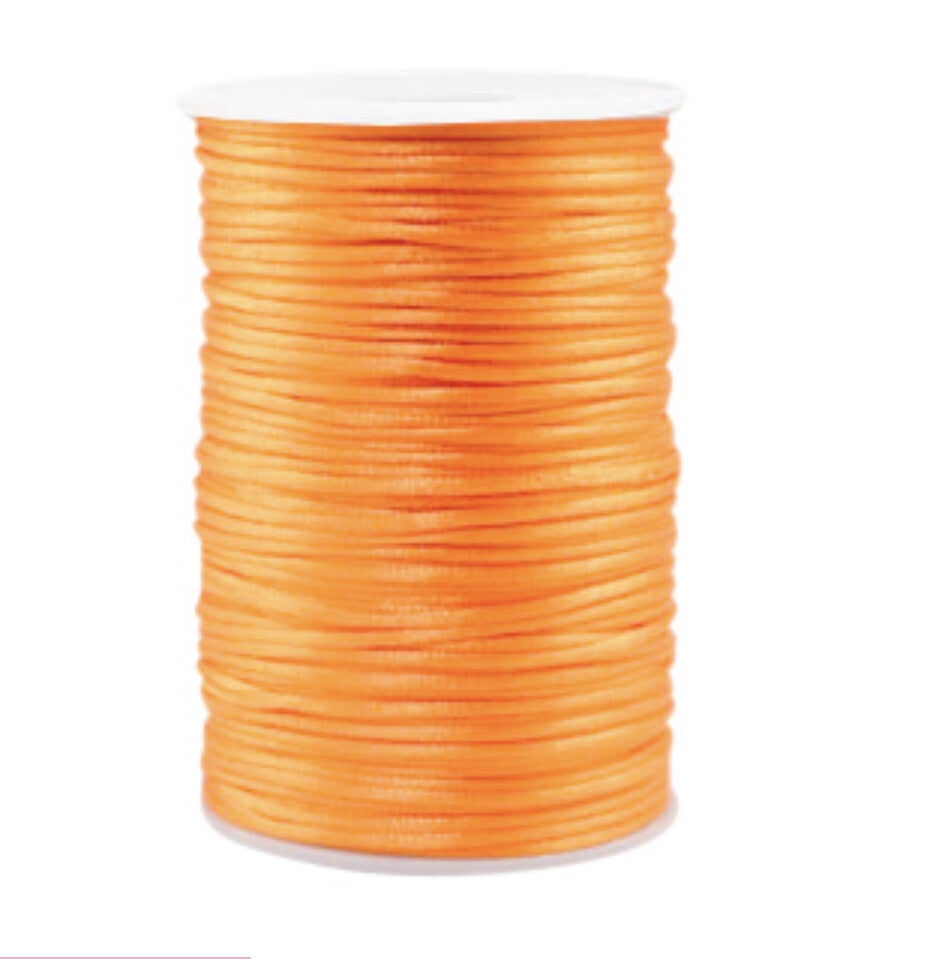 Satijnkoord  2,5mm bright orange