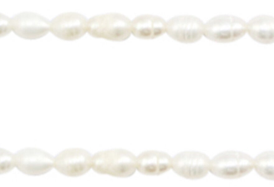 Zoetwater parels rice natural white 7x5mm