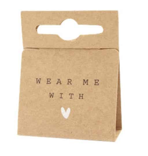 Sieraden kaartjes. Wear me with 💕 necklace