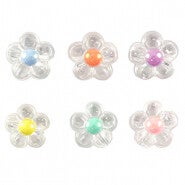 Acryl kralen flower multicolor transparent