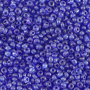 Rocailles Transparant Royal Blue. 2mm