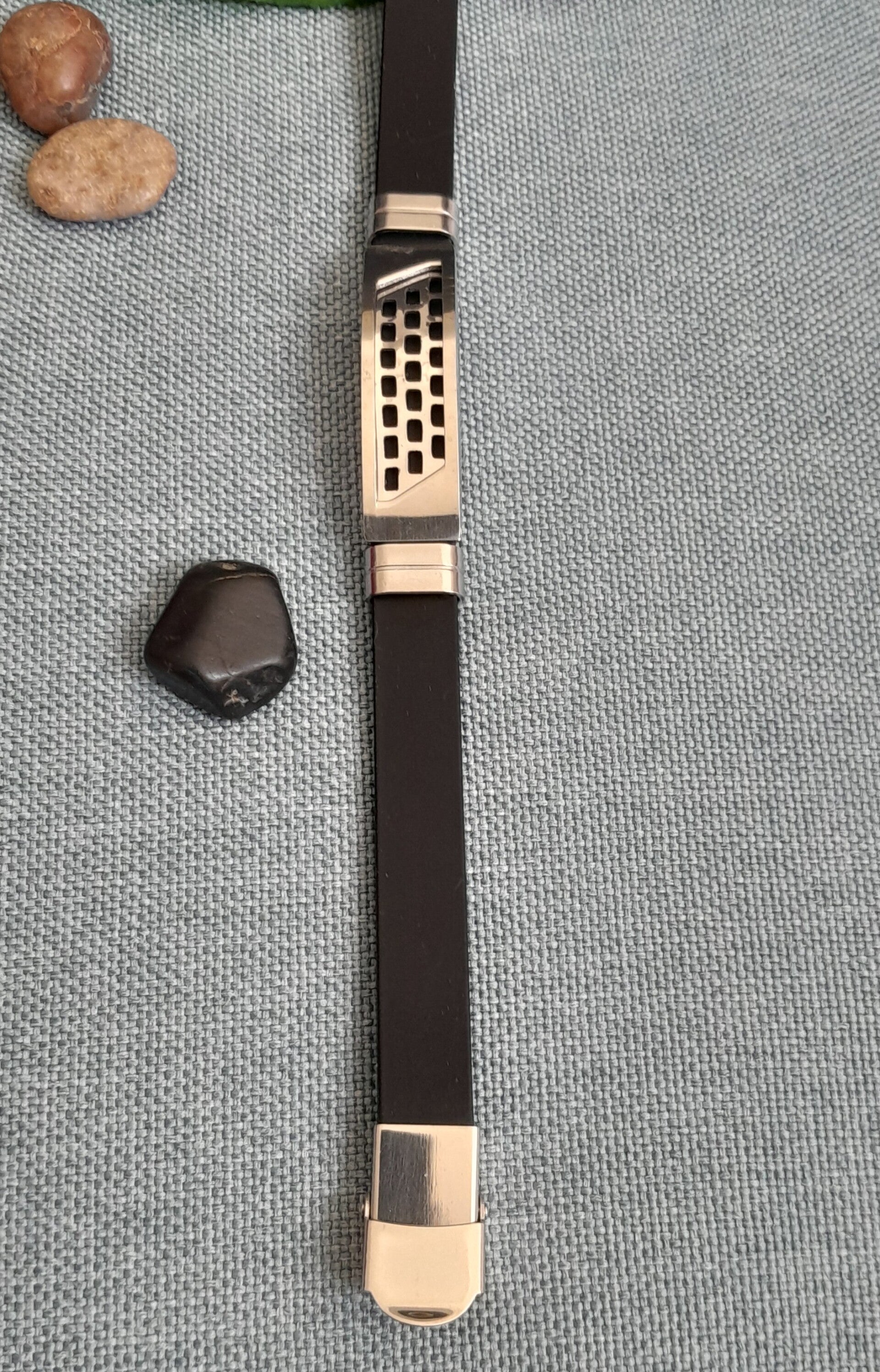 Pulsera de Acero y Caucho