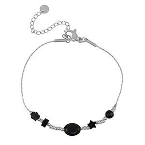 Pulsera Acero Inoxidable y piedras Naturales Waterproof