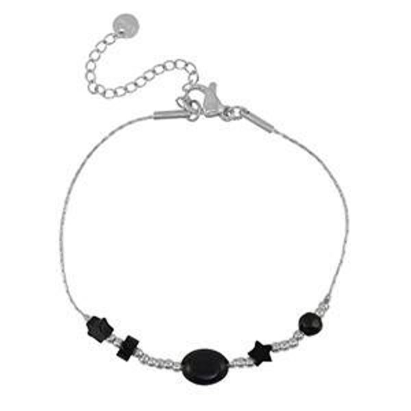 Pulsera Acero Inoxidable y piedras Naturales
