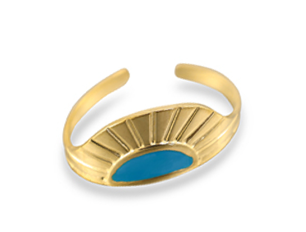 Anillo Acero Inoxidable Abanico