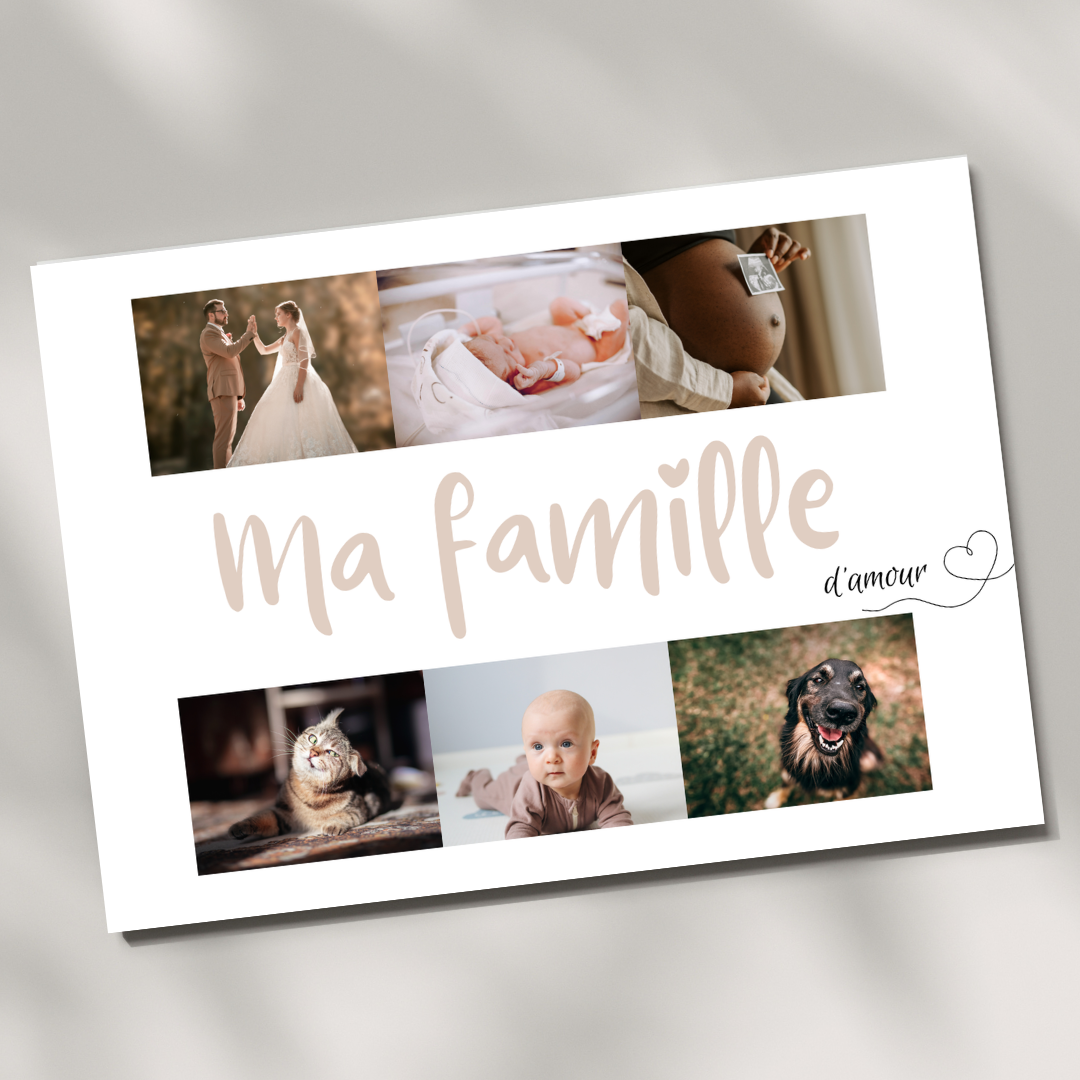 Affiche avec photo ma famille