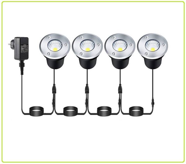 3W LED grondspot set van 4