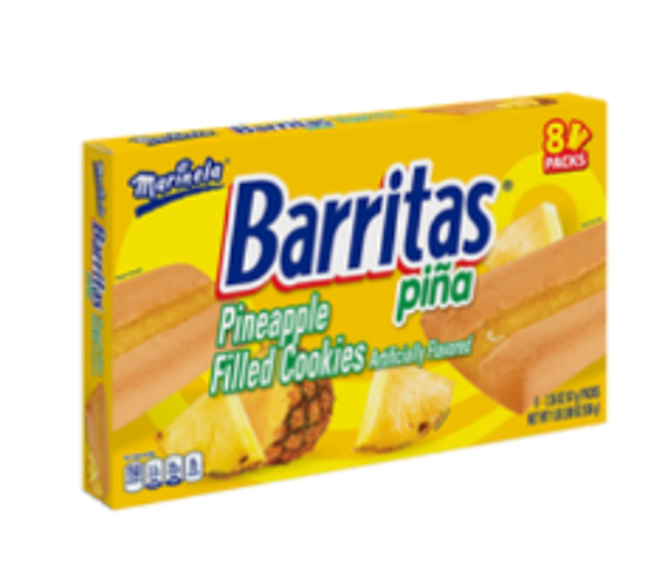Marinela Barritas – Biscuits fourrés à l’ananas (8 unités)