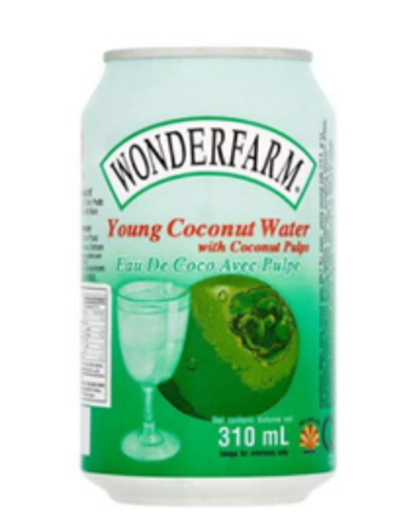 Wonderfarm – Eau de coco avec pulpe (310 ml)