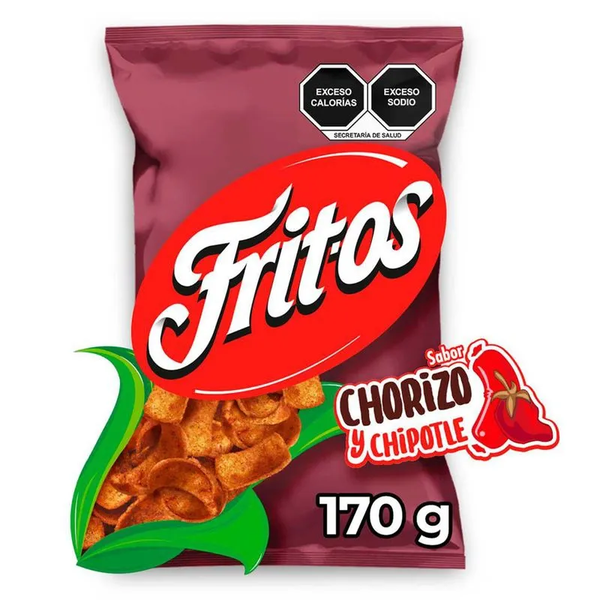 Sabritas Fritos- Croustilles de maïs saveur chorizo et chipotle 170 g
